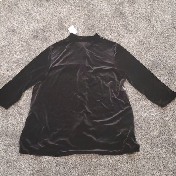 Travels collection by Chico’s sz 2 =12 velvet patchwork jacket button up - Picture 10 of 11